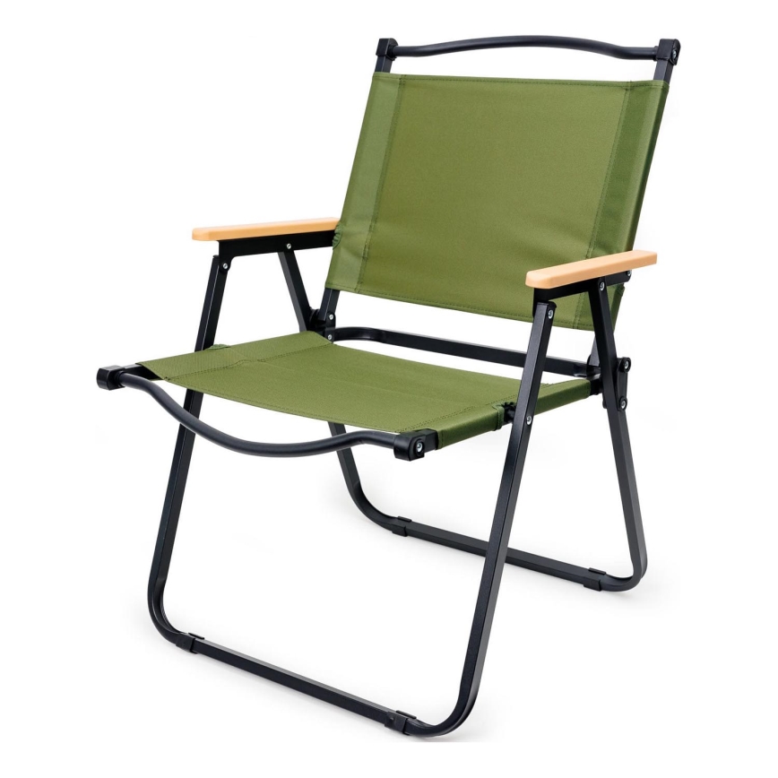 Silla de camping plegable verde