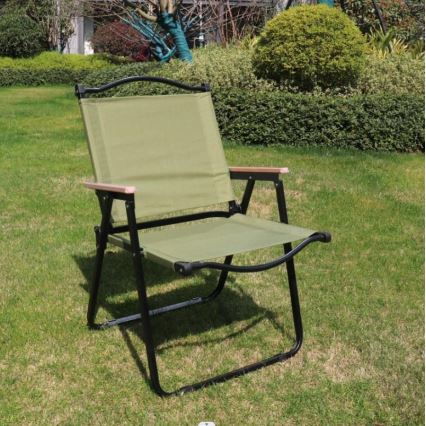 Silla de camping plegable verde