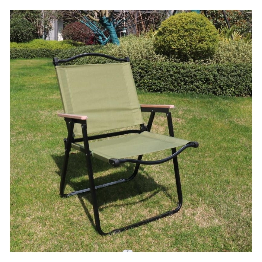 Silla de camping plegable verde