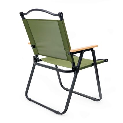 Silla de camping plegable verde