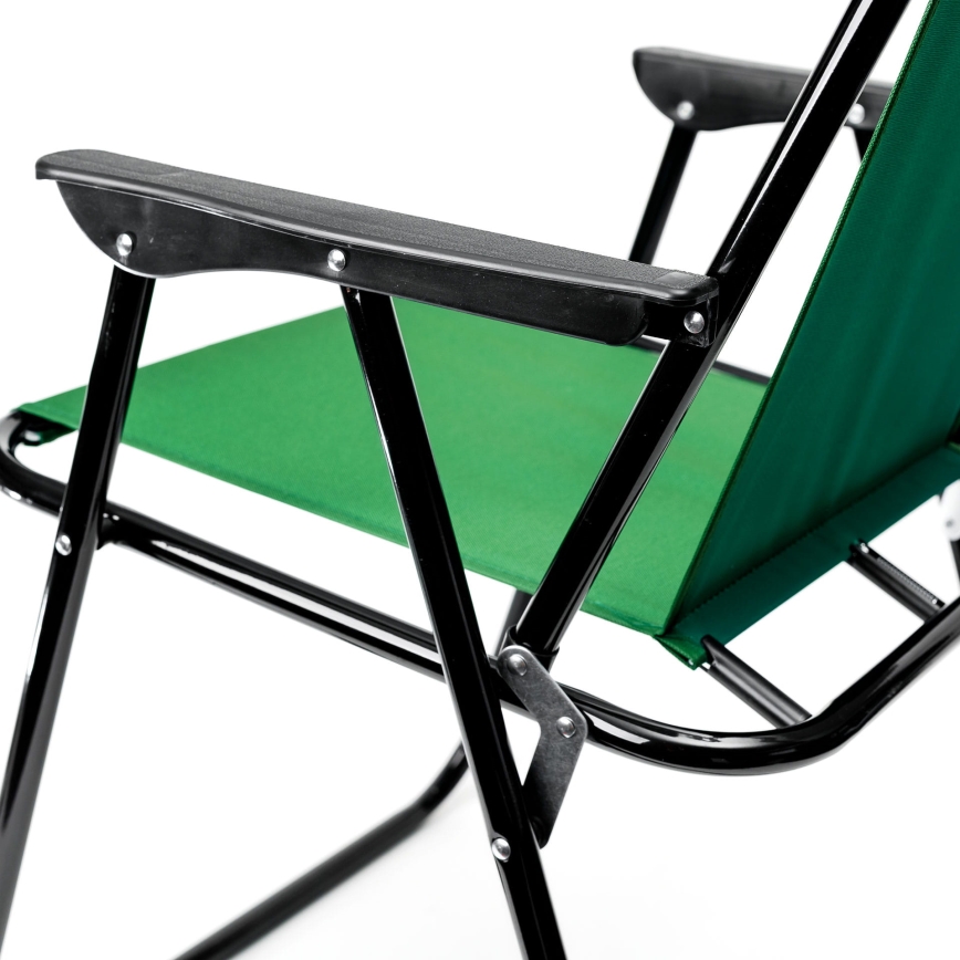 Silla de camping plegable verde