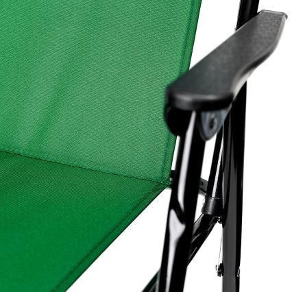 Silla de camping plegable verde
