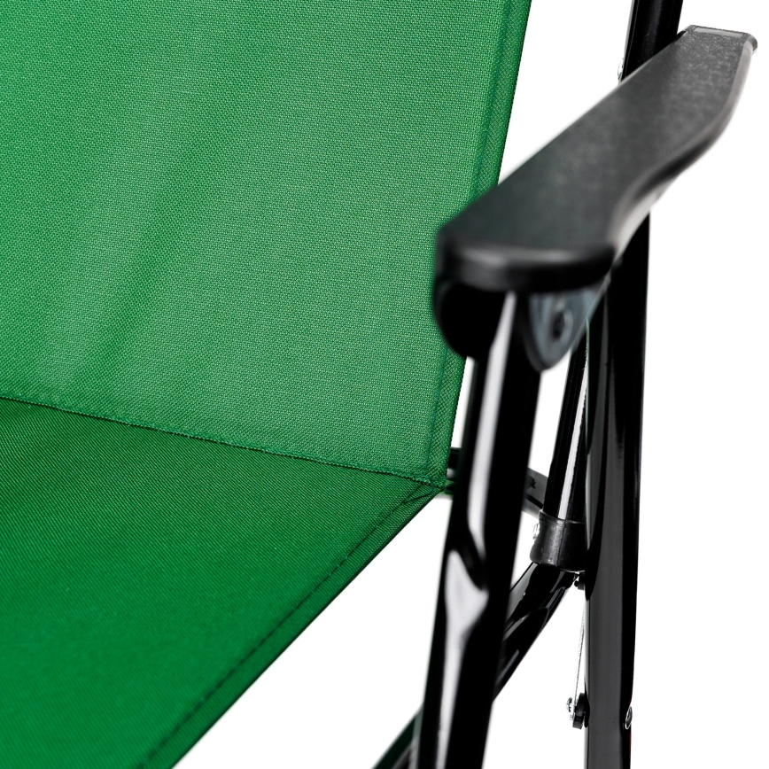 Silla de camping plegable verde