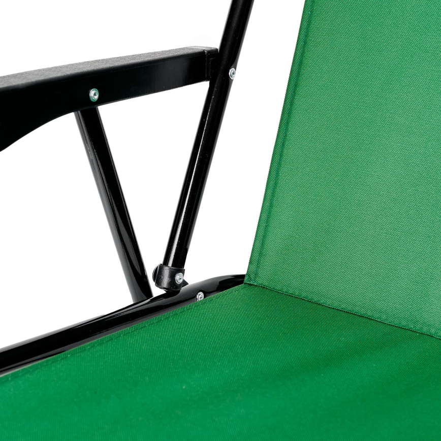Silla de camping plegable verde