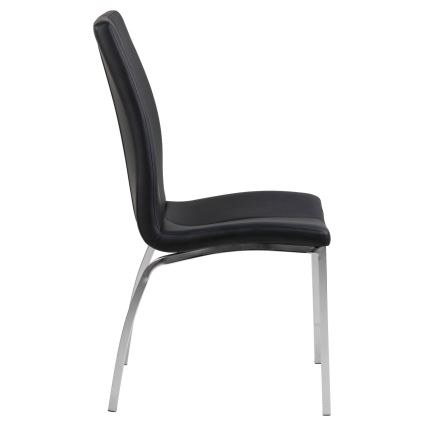 Silla de comedor AMAL 1 pz negro/cromo mate