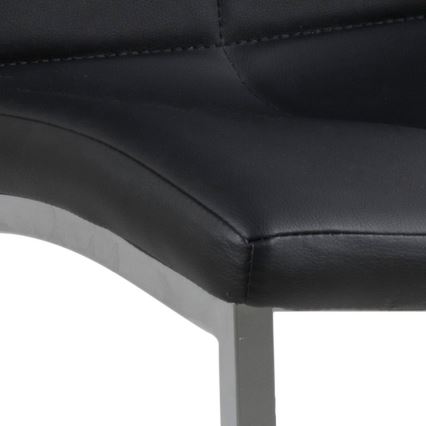 Silla de comedor AMAL 1 pz negro/cromo mate