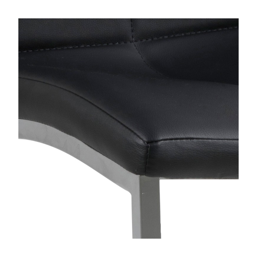 Silla de comedor AMAL 1 pz negro/cromo mate