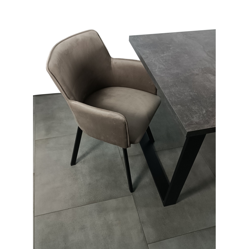 Silla de comedor AMELIA taupe