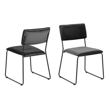 Silla de comedor COLE 1 pz gris oscuro