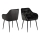 Silla de comedor con reposabrazos AYLIN 1 pz negro