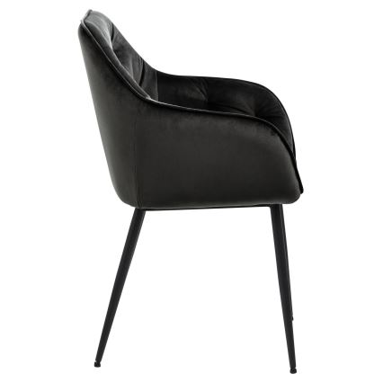Silla de comedor con reposabrazos AYLIN 1 pz negro