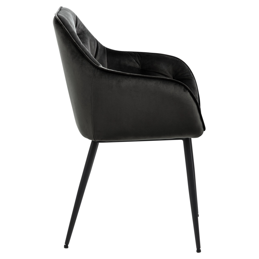 Silla de comedor con reposabrazos AYLIN 1 pz negro