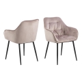 Silla de comedor con reposabrazos AYLIN 1 pz rosa
