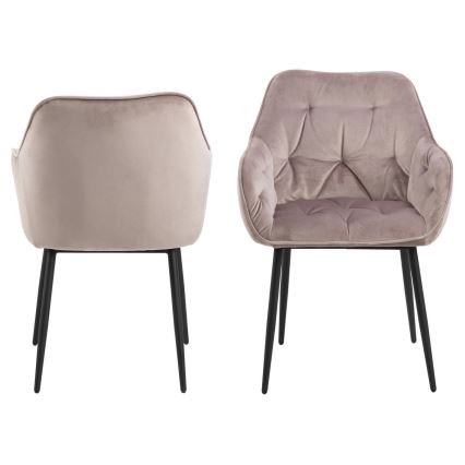 Silla de comedor con reposabrazos AYLIN 1 pz rosa
