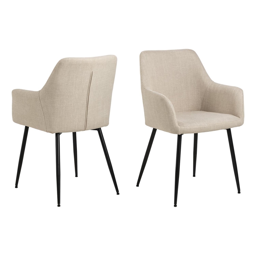 Silla de comedor con reposabrazos TANYA 1 pz beige