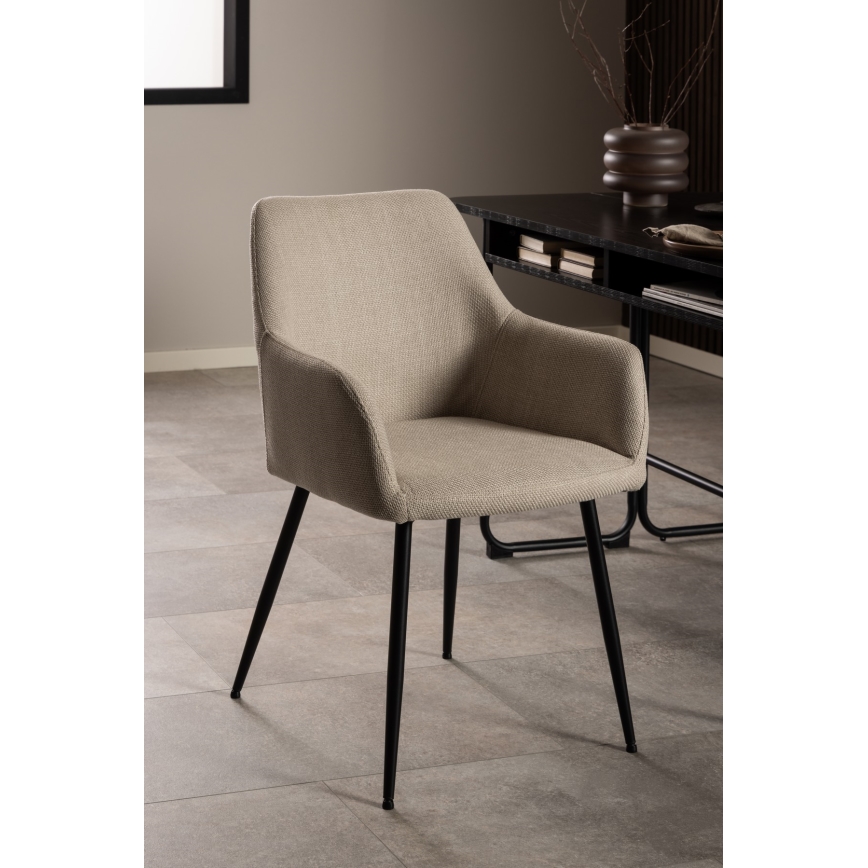 Silla de comedor con reposabrazos TANYA 1 pz beige