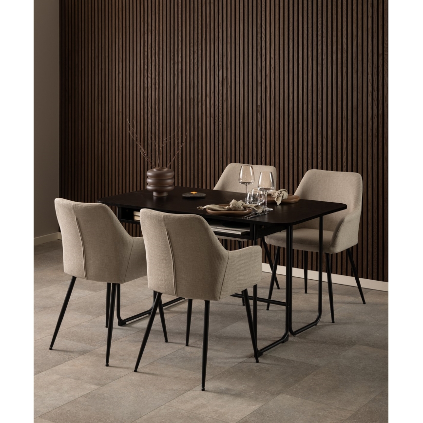 Silla de comedor con reposabrazos TANYA 1 pz beige