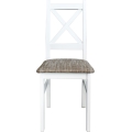 Silla de comedor NATE blanco/marrón