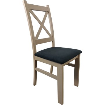 Silla de comedor NATE roble sonoma/negro