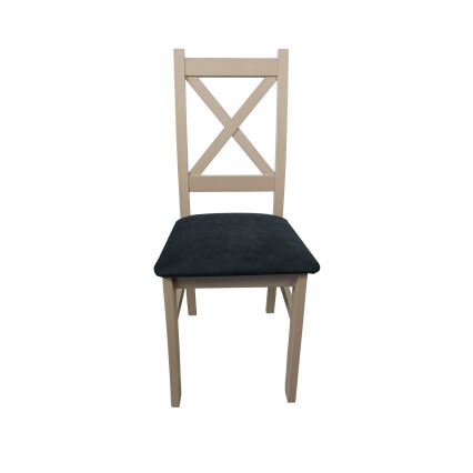 Silla de comedor NATE roble sonoma/negro