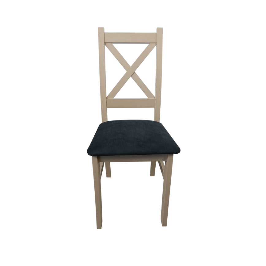 Silla de comedor NATE roble sonoma/negro