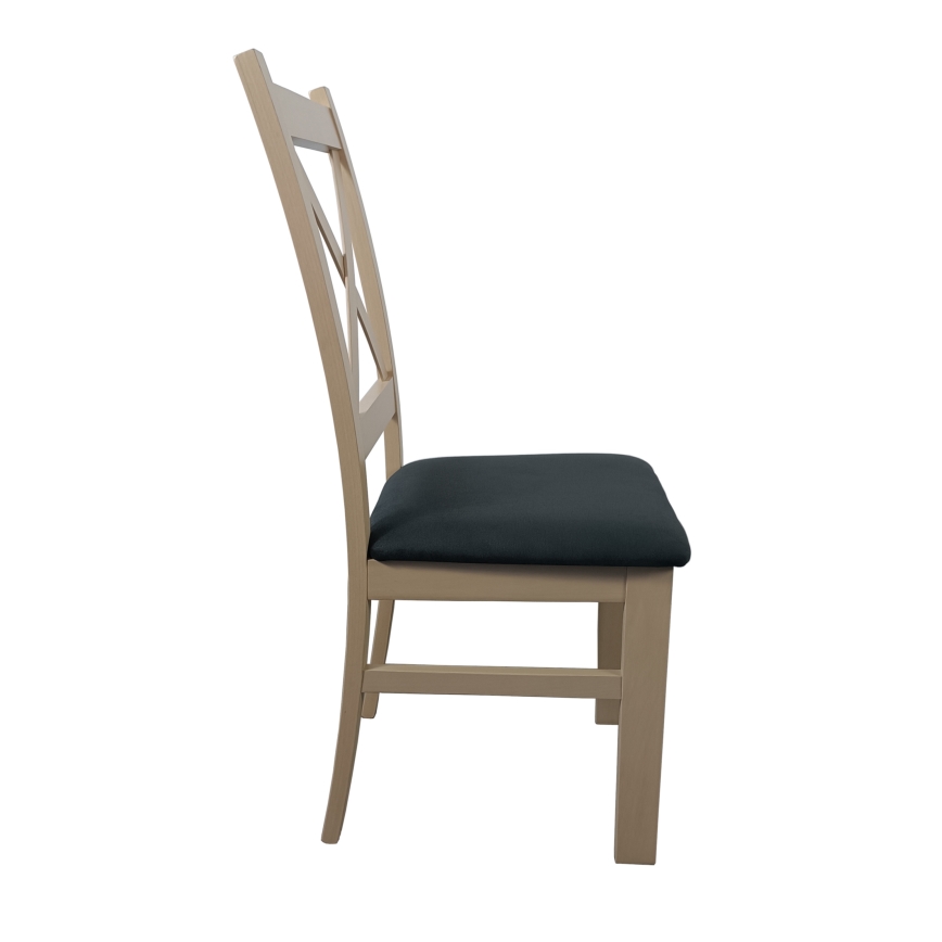 Silla de comedor NATE roble sonoma/negro