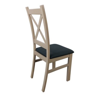 Silla de comedor NATE roble sonoma/negro