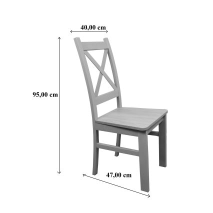 Silla de comedor NATE roble sonoma/negro
