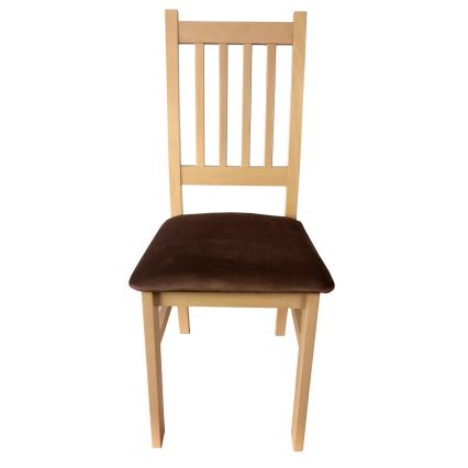 Silla de comedor SIMON haya/marón oscuro
