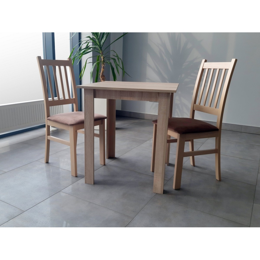 Silla de comedor SIMON haya/marón oscuro