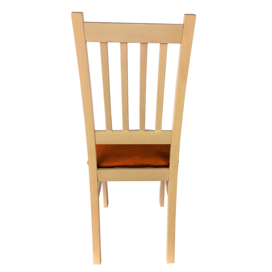 Silla de comedor SIMON haya/naranja