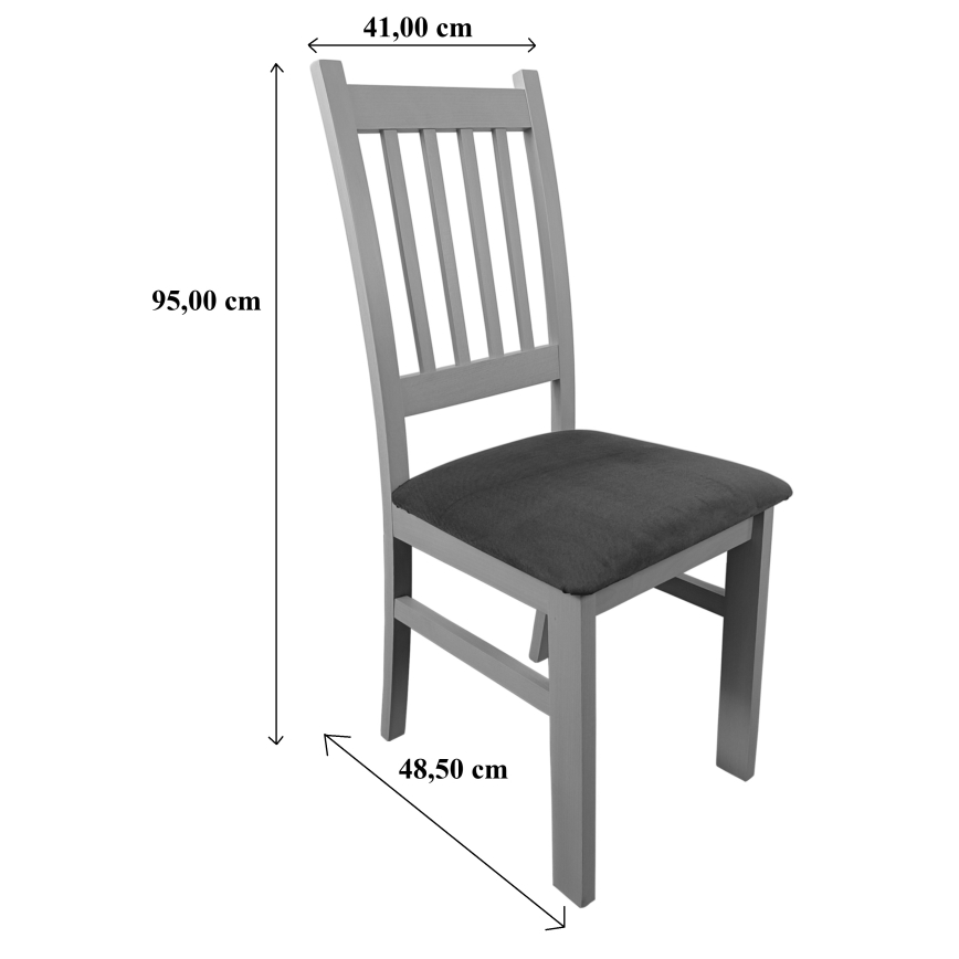 Silla de comedor SIMON haya/naranja