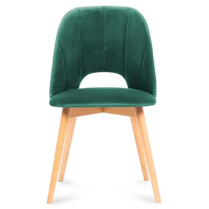 Silla de comedor TINO 86x48 cm verde oscuro/roble claro