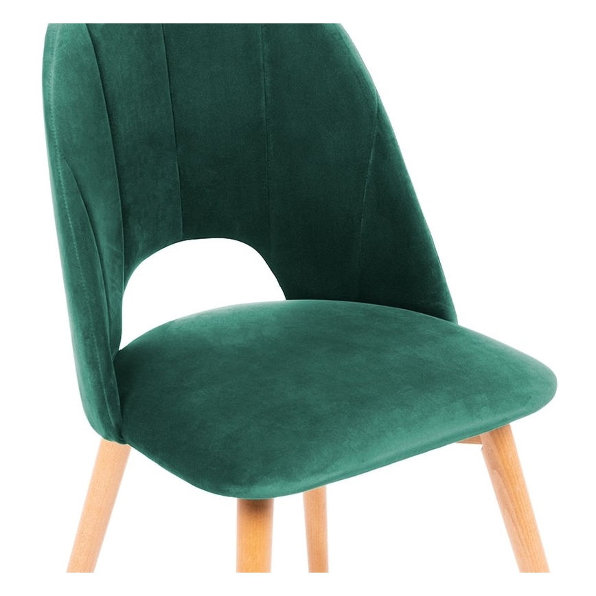 Silla de comedor TINO 86x48 cm verde oscuro/roble claro