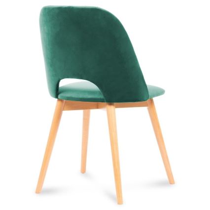 Silla de comedor TINO 86x48 cm verde oscuro/roble claro