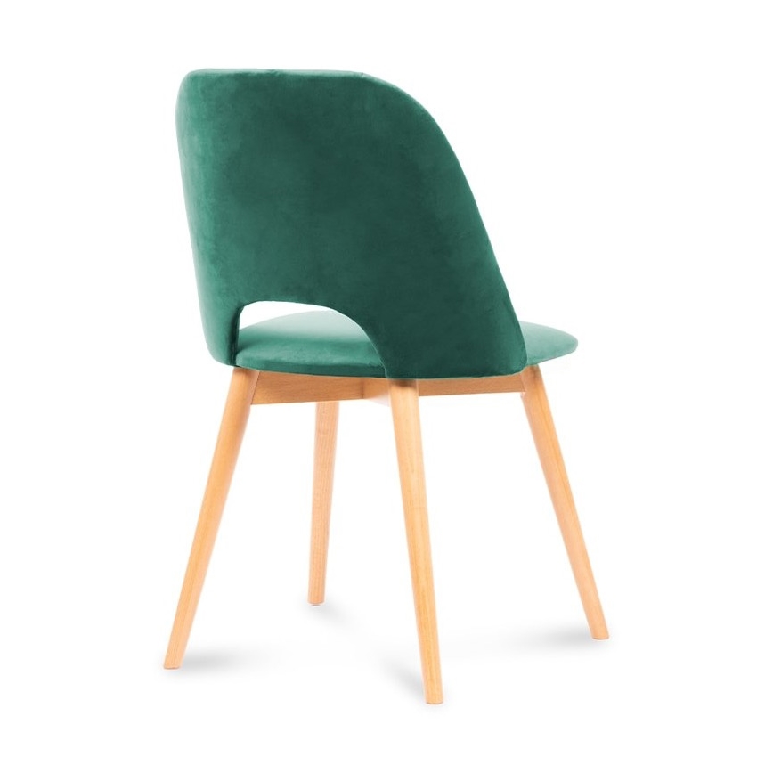 Silla de comedor TINO 86x48 cm verde oscuro/roble claro