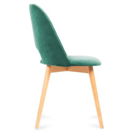 Silla de comedor TINO 86x48 cm verde oscuro/roble claro