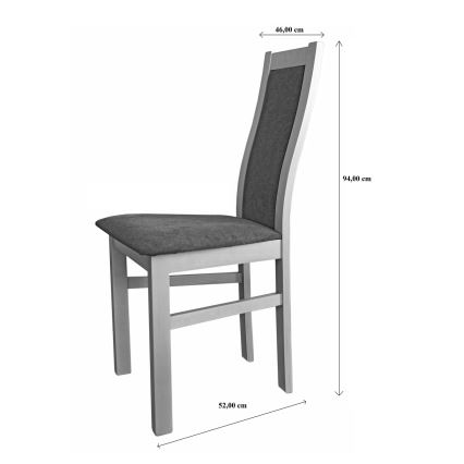 Silla de comedor ZOE haya/color crema