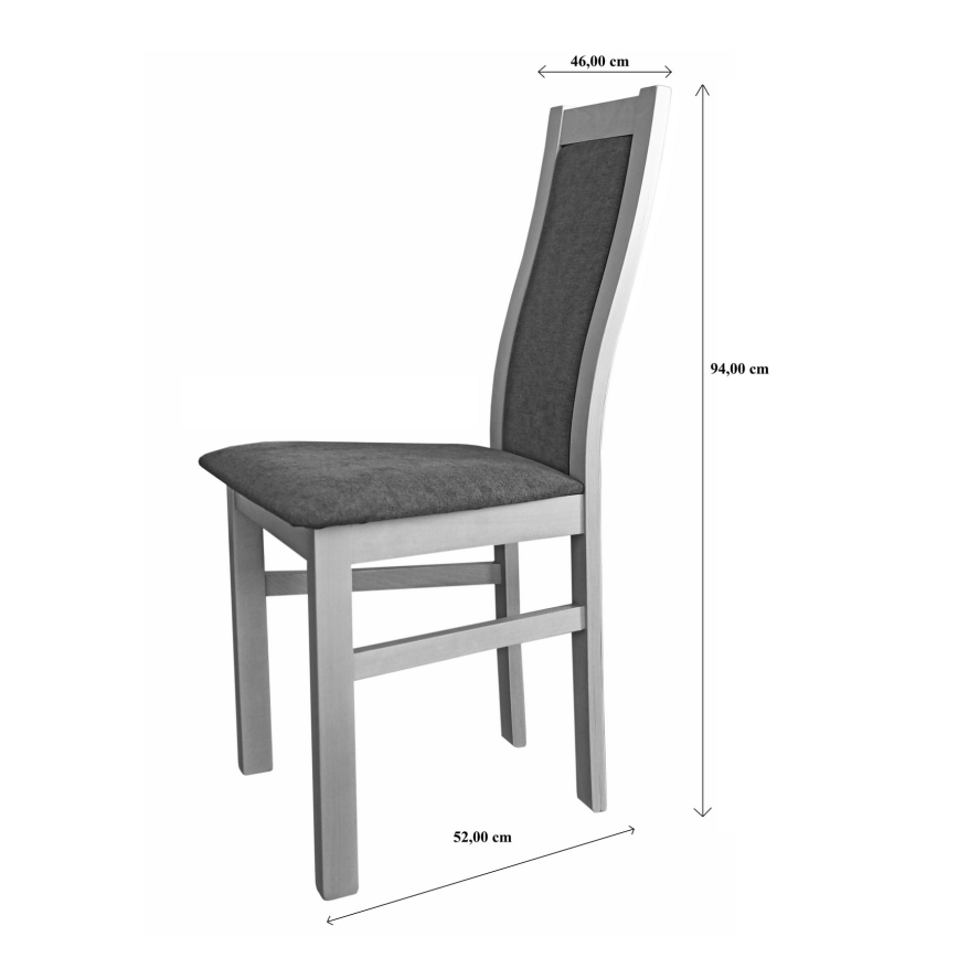 Silla de comedor ZOE haya/color crema