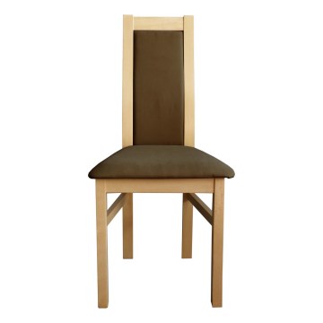 Silla de comedor ZOE haya/marón oscuro