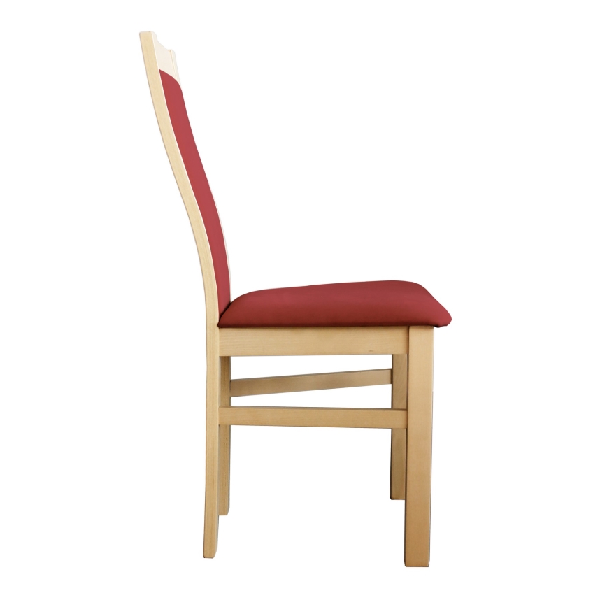 Silla de comedor ZOE haya/rojo