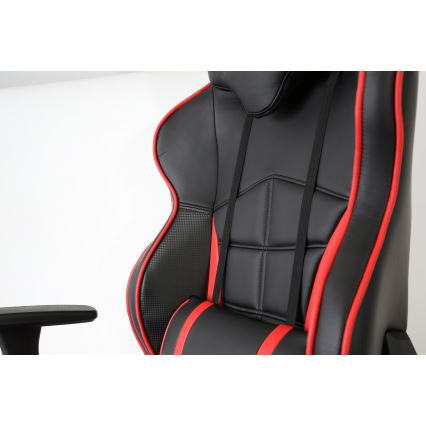 Silla de juego VARR Monza negro/rojo