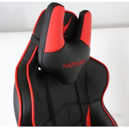 Silla de juego VARR Monza negro/rojo