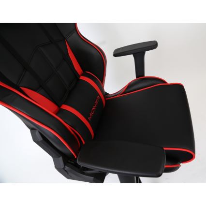 Silla de juego VARR Monza negro/rojo