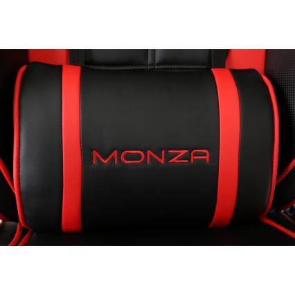 Silla de juego VARR Monza negro/rojo