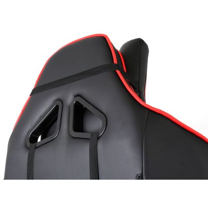 Silla de juego VARR Monza negro/rojo