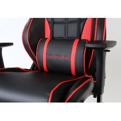 Silla de juego VARR Monza negro/rojo