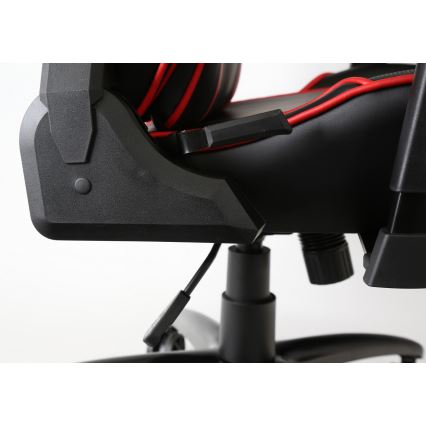 Silla de juego VARR Monza negro/rojo