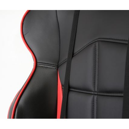 Silla de juego VARR Monza negro/rojo