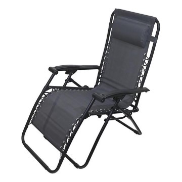 Silla plegable ajustable gris